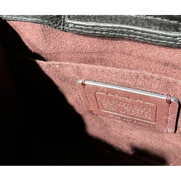 Coach Mini Pepper Crossbody In Signature Canvas Brown / Black  EUC - Picture 9 of 17